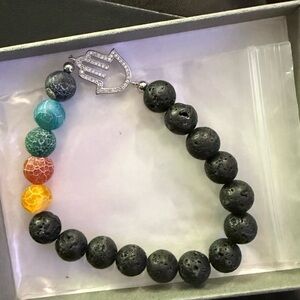 Noasr HAMSA HAND CHAKRA BRACELET